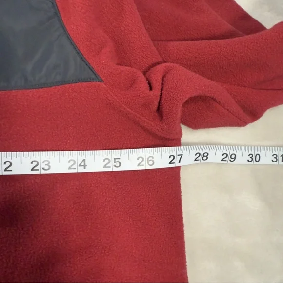 Y2K Nike Fleece Jacket Men's Sz 2XL Red Black Full Zip Travis Scott Mini Swoosh - Picture 9 of 11